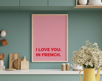 I Love You French - Etsy