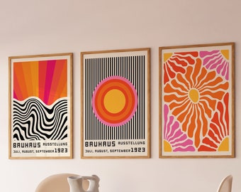 Bauhaus Poster Set, Mid-Century Modern Kunst