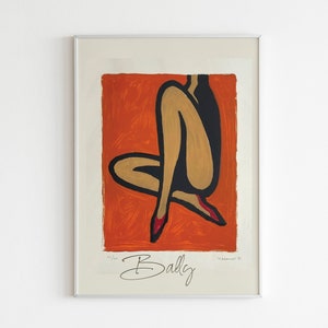 Bernard Villemot Print, Bally, Vintage Poster Print, Museum Exhibition ...