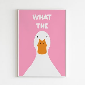 What the Duck Print Funny Print Wall Art Bathroom - Etsy