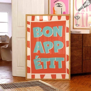 Bon Appetit Wall Print, Kitchen Art, Minimalist Print, Modern Print, Home Decor, Wall Art Print, Dinning room Deco, Kitchen Wall Decor