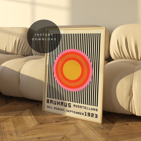 Bauhaus DIGITAL Exhibition Poster, Bauhaus Print, Bauhaus Decor, Bauhaus Wall Art, Bauhaus Home Poster Print, Vintage Bauhaus Wall Art