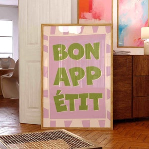 Bon Appetit Wall Print, Kitchen Art, Minimalist Print, Modern Print, Home Decor, Wall Art Print, Dinning room Deco, Kitchen Wall Decor