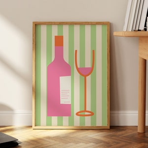 Wine Wall Print, Wine Prints, Minimalist Print, Modern Print, Home Decor, Modern Wall Art Print, Dinning room Deco, Kitchen Wall Decor