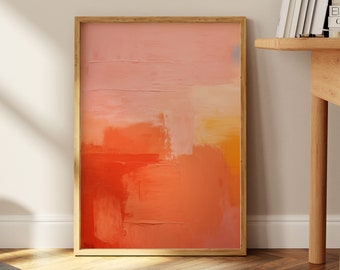 Mark Rothko Exhibition Print, Abstract Peach Poster, Modern Wall Art
