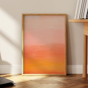 Stampa ispirata a Mark Rothko, decorazione murale moderna, pittura minimalista, arte sfumata astratta, arte murale arancione, stampe color pesca, stampe estetiche