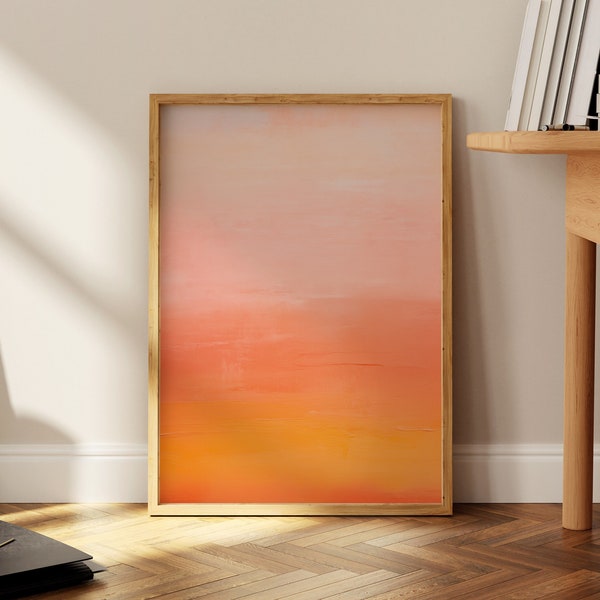 Mark Rothko inspiriert Druck, moderne Wanddekoration, Minimalismus Malerei, abstrakte Farbverlaufskunst, orange Wandkunst, Pfirsichdrucke, ästhetische Drucke