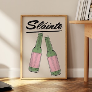 Slainte Irischer Spruch Kunstdruck, Cheers Definition Druck, Typografie Zitat Kunstdruck, Küchendeko, Barwagen Druck, Cin Cin Poster