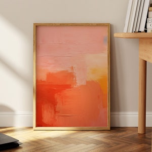 Impresión de Mark Rothko, póster de reproducción de exposiciones de Rothko, arte mural de Rothko, póster abstracto de melocotón, decoración de pared moderna, pintura minimalista