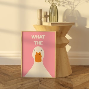 What the Duck Print | Funny Print | Wall Art | Bathroom Bedroom Print ...