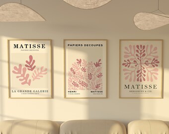 Matisse Art Prints Set, Danish Pastel Exhibition Posters