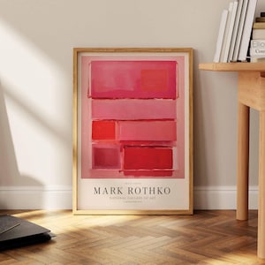 Mark Rothko Radiant Pastel Pink Poster, Abstract Art, Modern Art, Gallery Wall Art, Housewarming Gift, Exhibition Poster, Handmade Gift