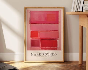 Mark Rothko Abstract Art Print, Pastel Pink, Modern Gallery Wall