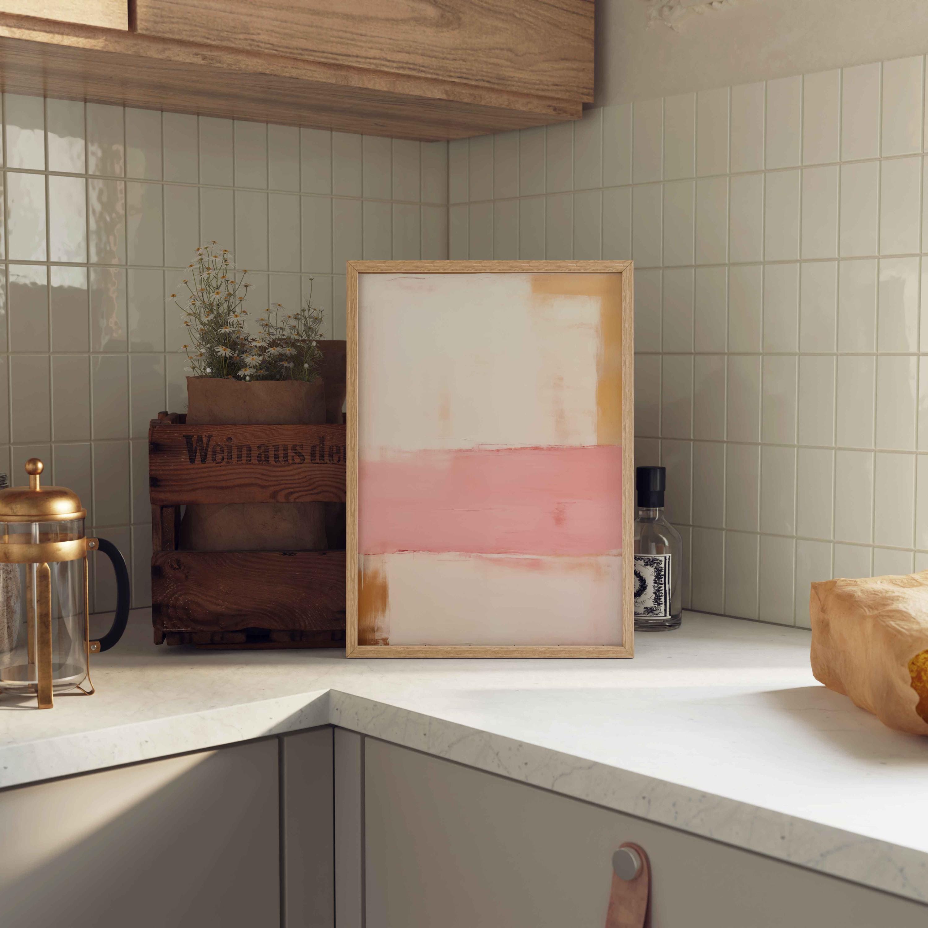 Mark Rothko Netural Mark Rothko Print, Pastel Pink Beige Abstract Geometric Wall Art ...