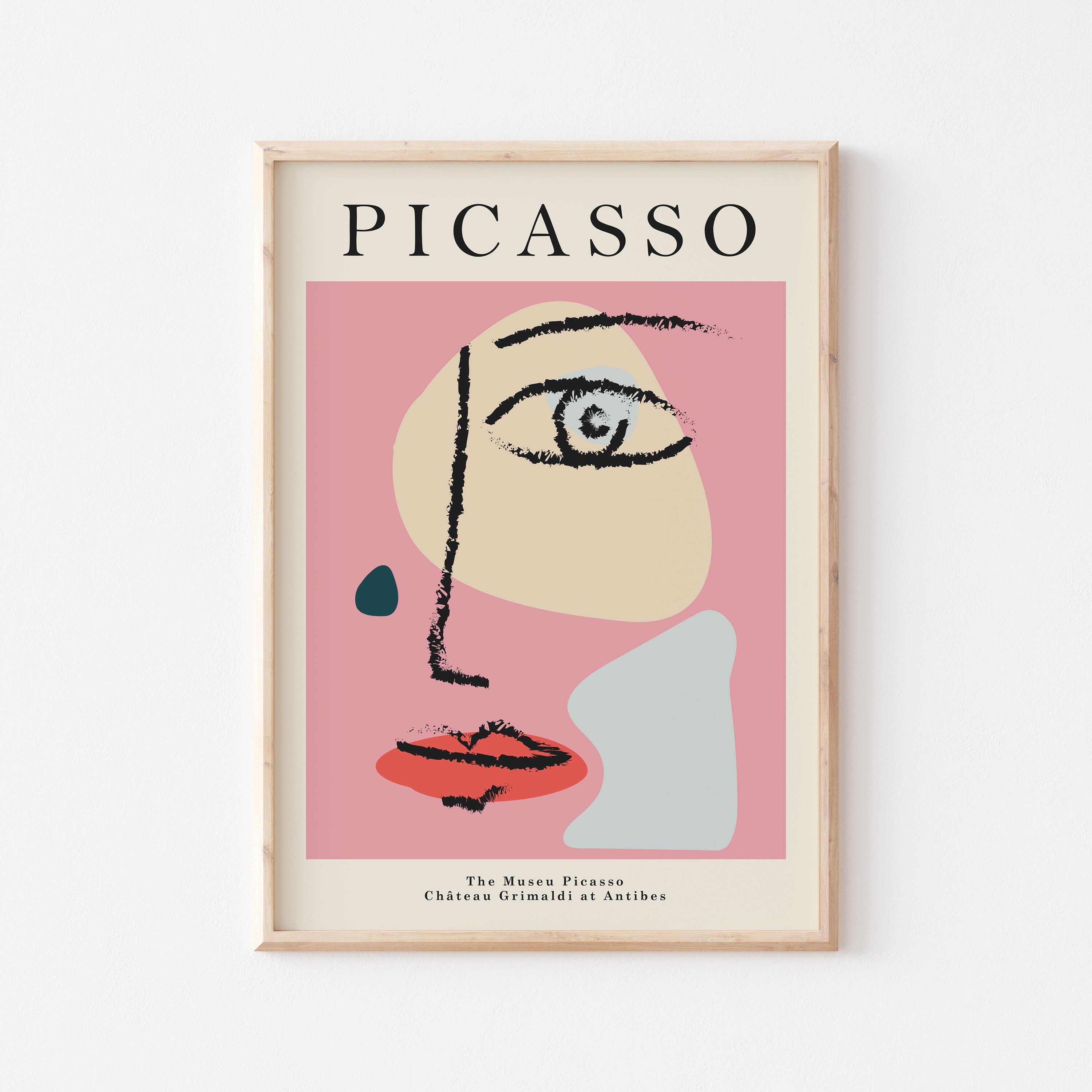 Buy Picasso Print, Pablo Picasso Portrait, Abstract Woman, Physical Museum  Exhibition Poster, Minimalist Line Wall Art, Signed Home Decor, Pink Online  in India - Etsy