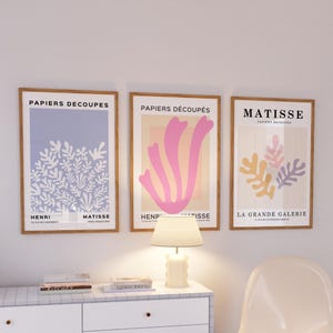 Set Of 3 Prints, Matisse Gallery Wall Decor | Matte Finish | A5-A0 Sizes, Minimalist Spaces
