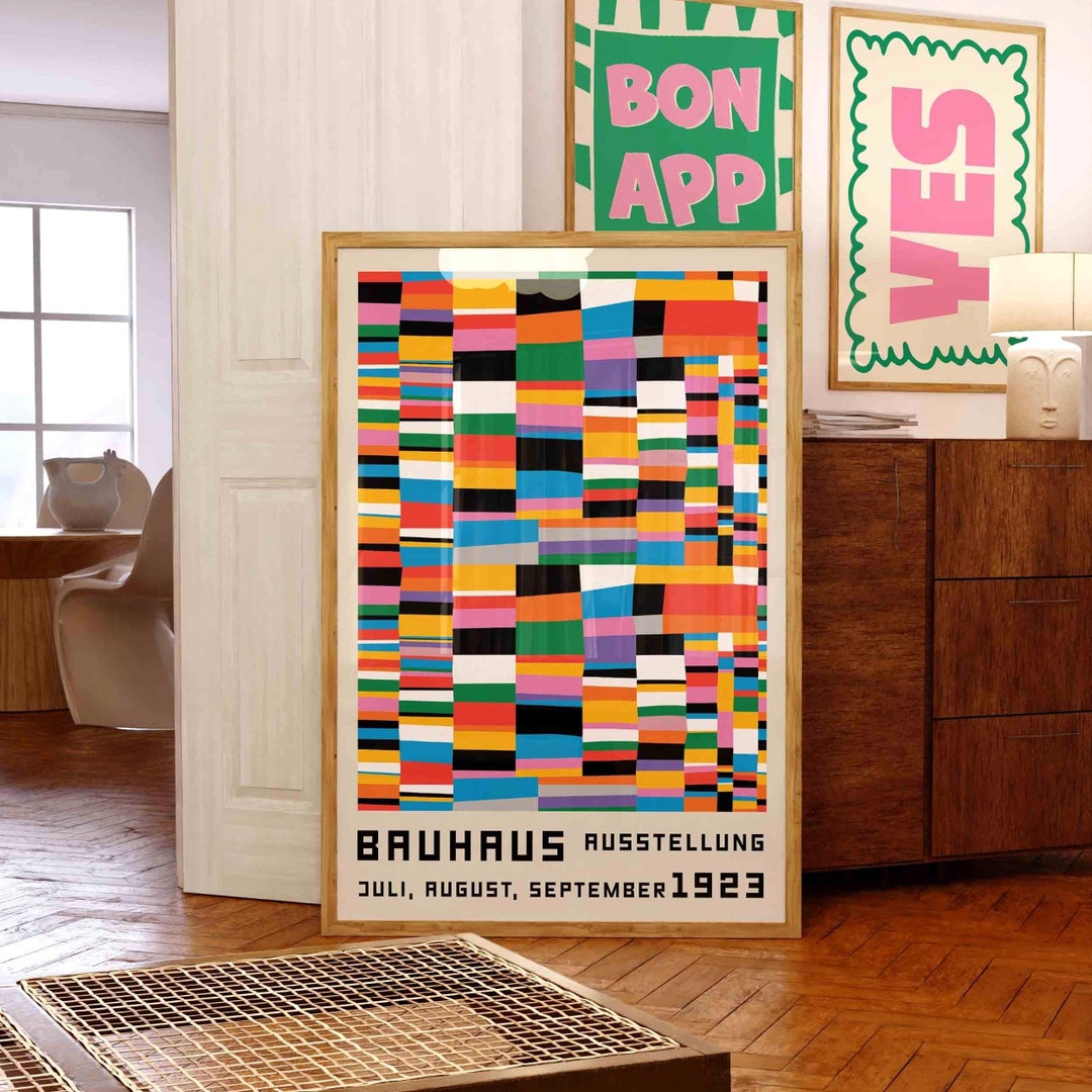Bauhaus Art Print, Bauhaus Exhibition Poster, Geometric Abstract Poster ...