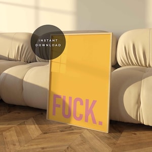 Fake Print Poster, Fettdruck, Typografie Print, Fluch Poster, Schimpfwort, lustiger Kunstdruck, fuck Definition Print, moderner schwarzer Humor Print