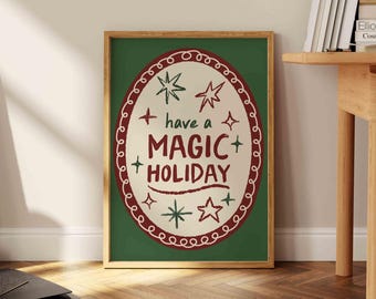 Magic Holiday Print – Trendy Christmas Wall Art