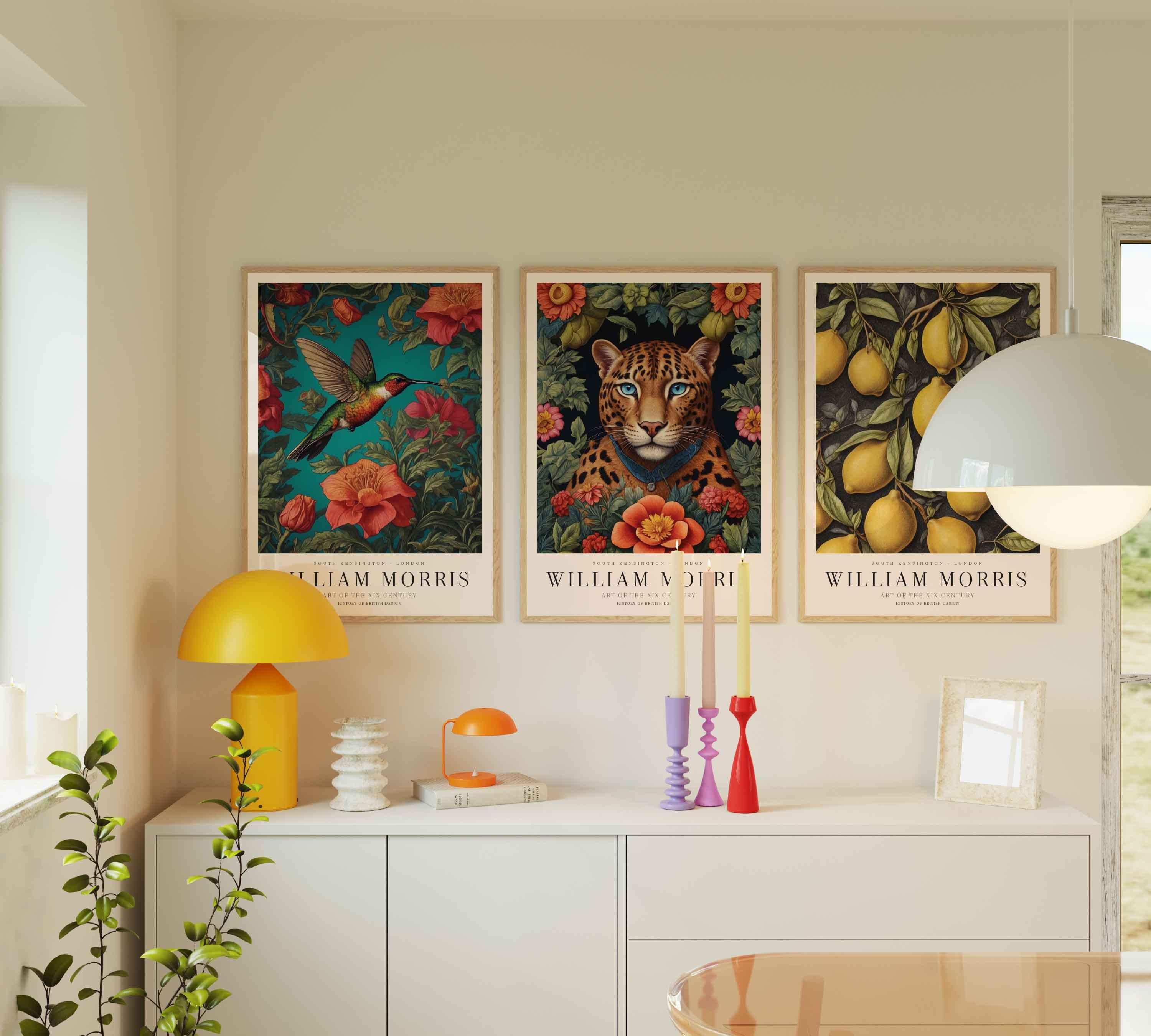 William Morris Print Set, Exhibition Wall Art, Retro Home Decor - Etsy