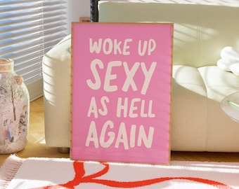 Funny Bedroom Wall Art, Sarcastic Quote Print