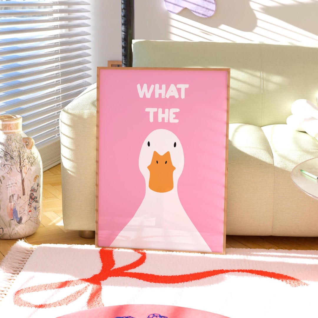What the Duck Print | Funny Print | Wall Art | Bathroom Bedroom Print ...