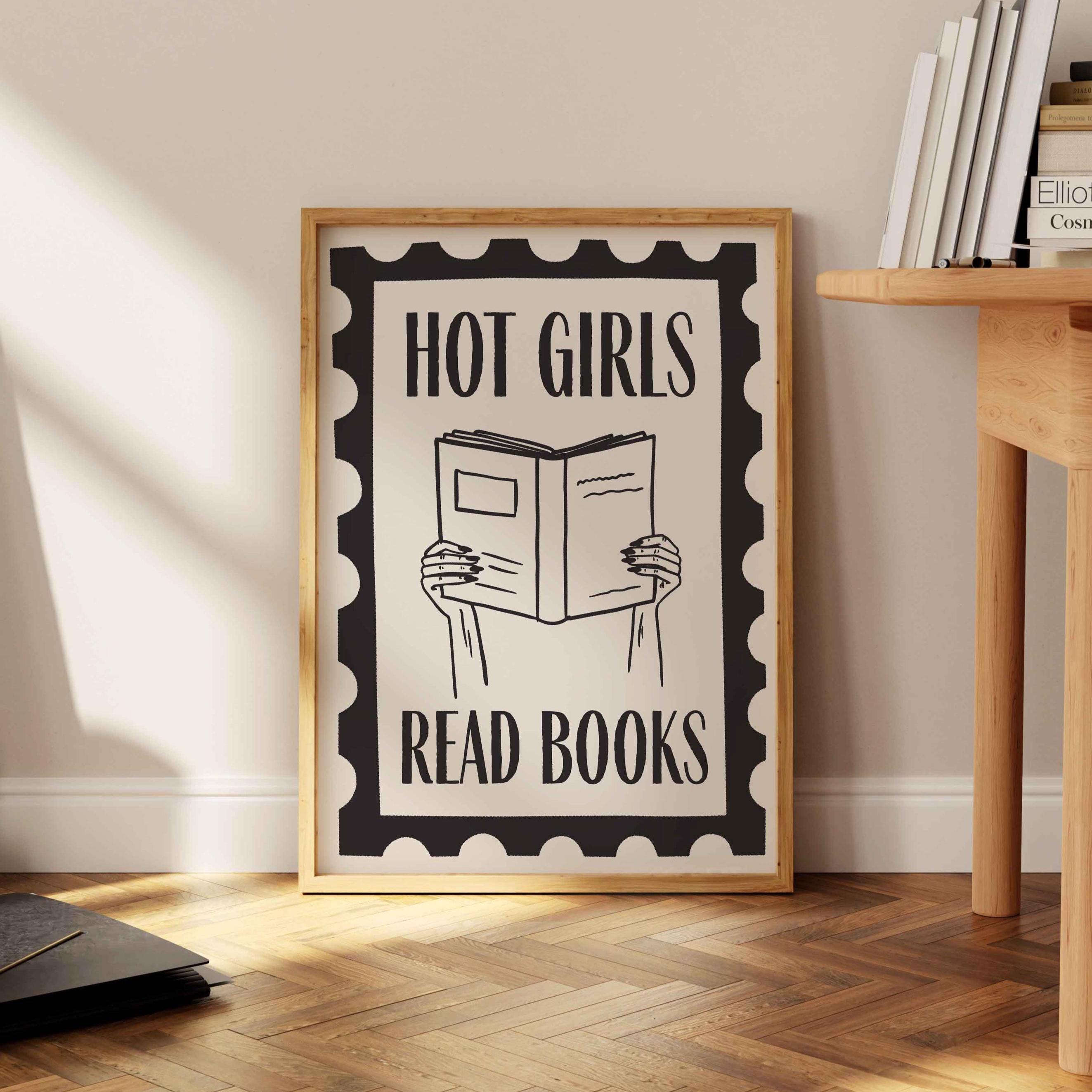 Hot Girls Read Books, Abstract Poster | Uncoated Paper | A5-A0