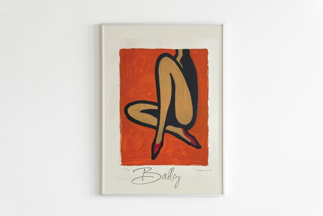 Bernard Villemot Print, Bally, Vintage Poster Print, Museum Exhibition ...