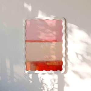 マーク・ロスコのプリント、パステルピンクベージュの抽象的な幾何学模様のウォールアート、ロスコのカラフルなウォールアート、イラスト、リビングルームアート、新築祝いのギフト