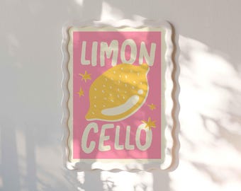 Limoncello Print: Trendy Kitchen & Summer Wall Art