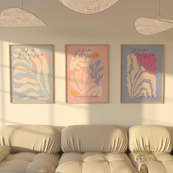 Matisse Print, Danish Pastel Trio | Girly Decor | Minimalist Gallery Interiors, A5-A0 Sizes