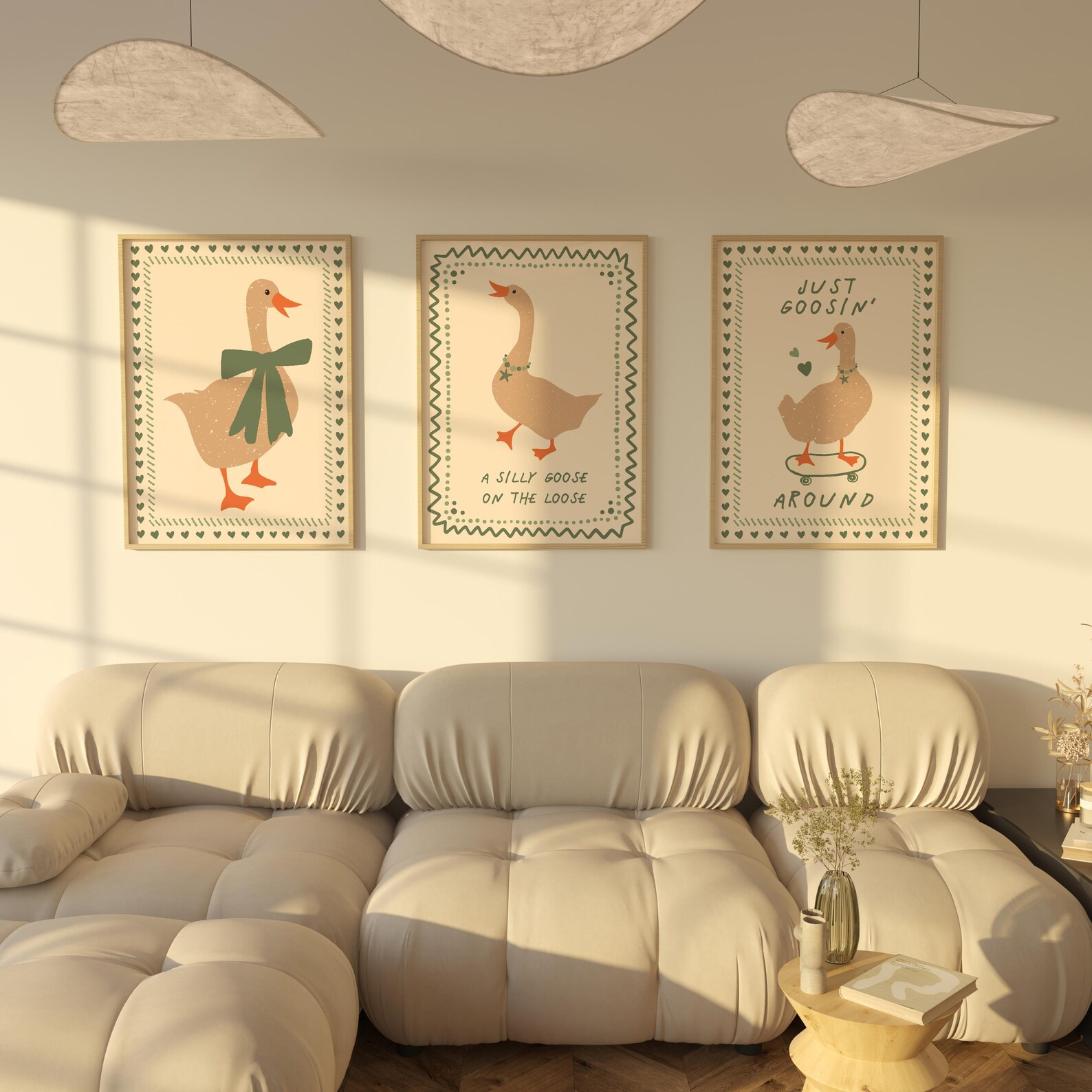 Silly Goose Art Prints, Retro Nursery Cottage Core Decor - Etsy