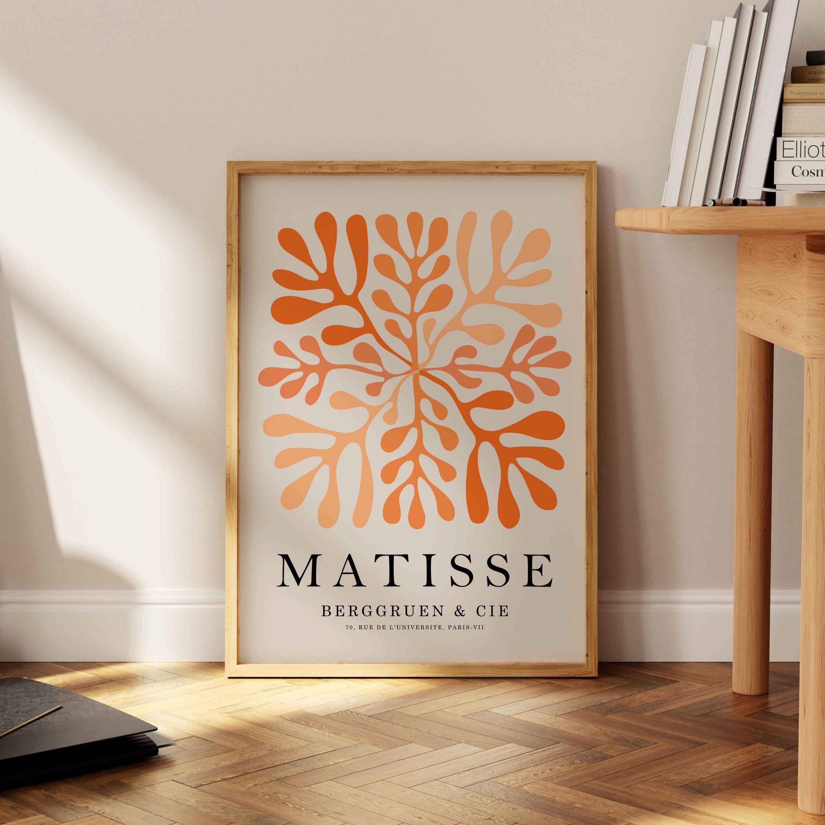 Matisse Orange Floral Art Print, Mid-century Modern Wall Decor - Etsy