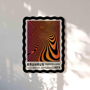 Bauhaus Exhibition Poster, 1923 Psychedelic Physical Print, Mid Century Modern Wall Art