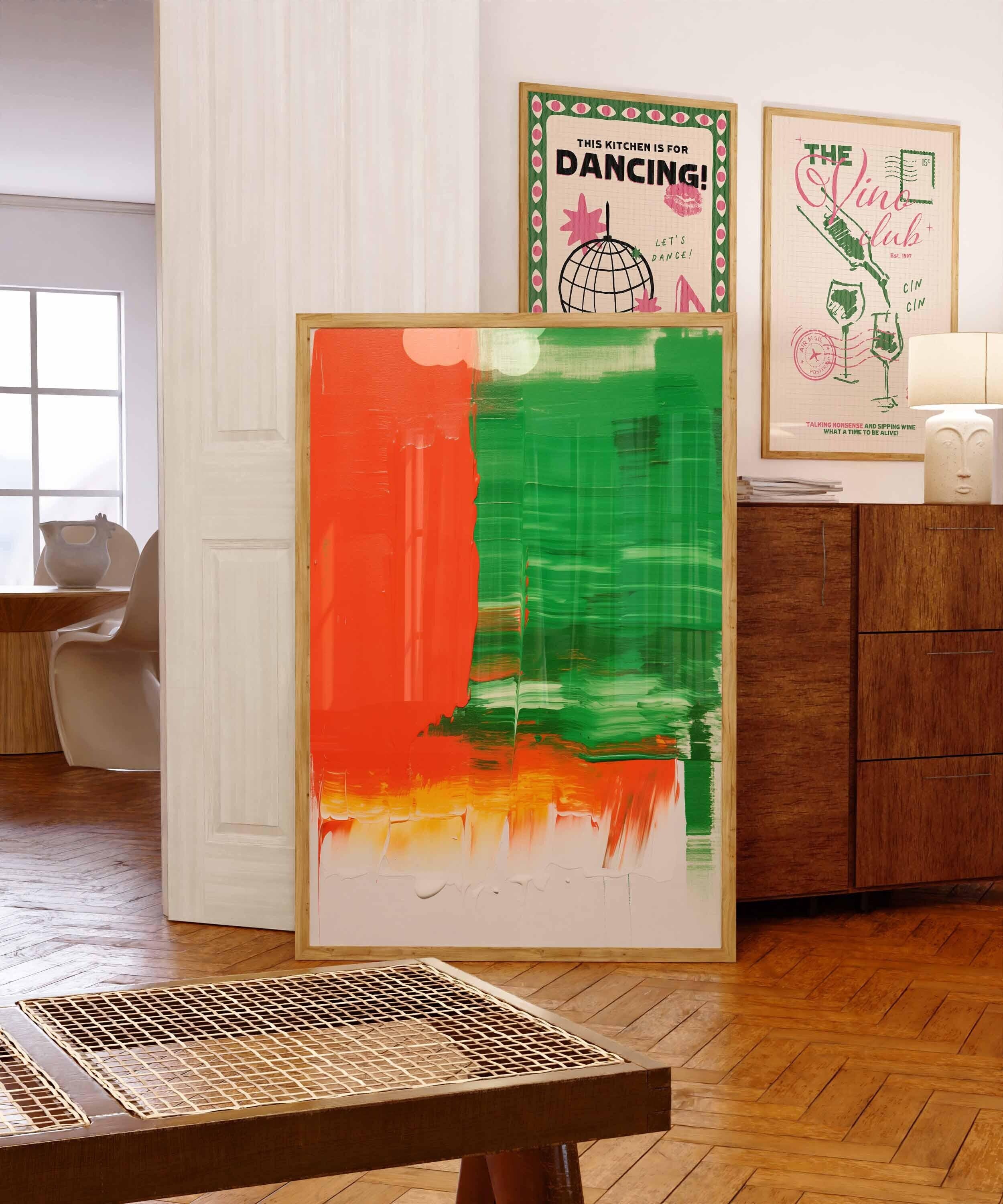 Mark Rothko Print, Abstract Red Green Orange Wall Decor | Multiple