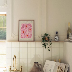 Pink Matisse Print Botanical Art Poster Floral Blush Pink Henri Matisse Posters Matisse Exhibition Poster Pink Wall Art Modern Room Decor