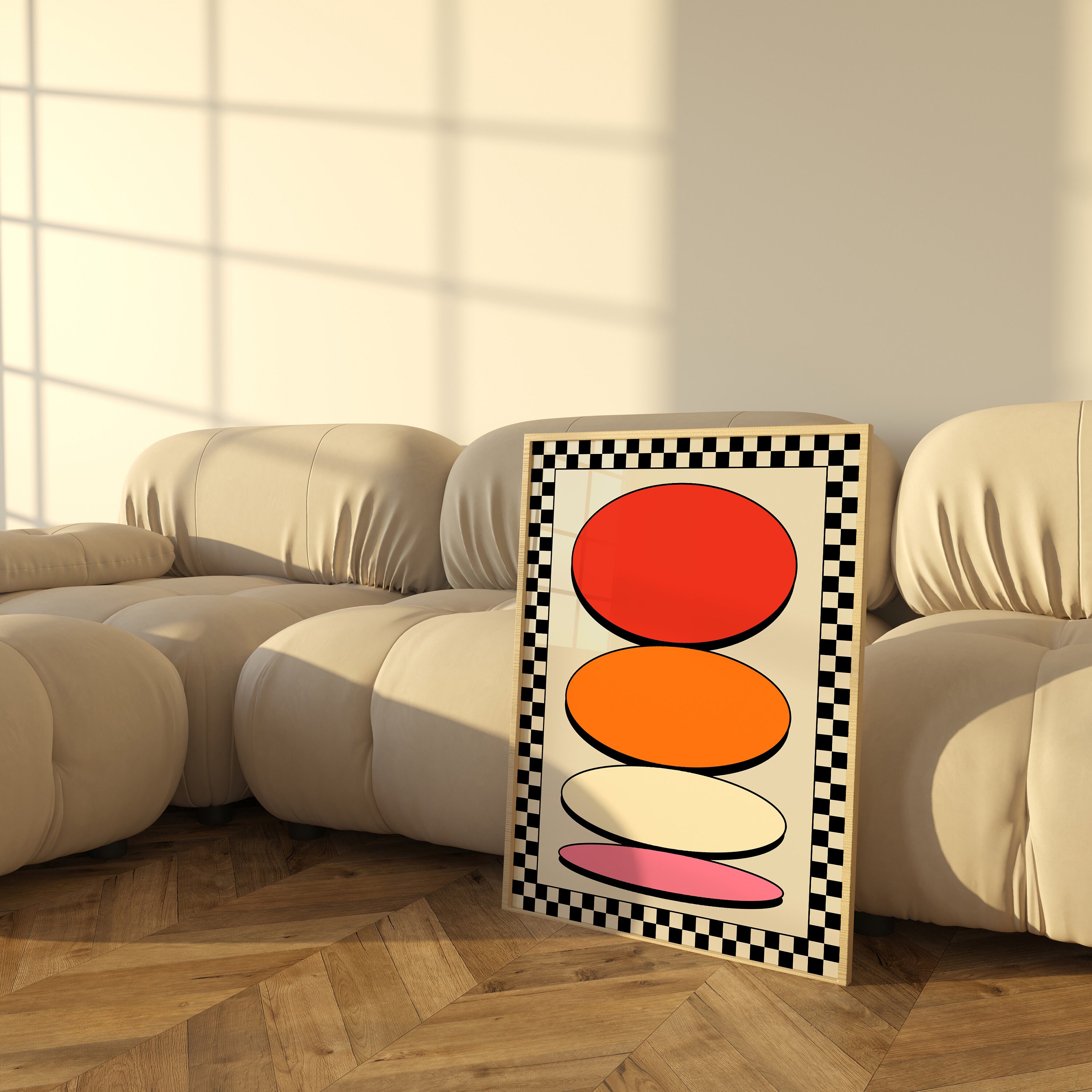 Bauhaus Art Print, Geometric Ovals, Mid Century Modern Poster - Etsy