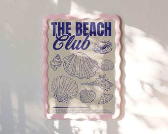 Decoratie voor een strandhuis, typografie met kustthema | Schelpmotief | Diverse formaten