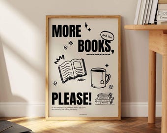 Poster club de lecture tendance - Déco moderne pour coin lecture