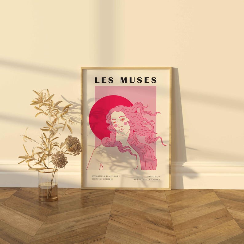 Birth of Venus Line Art Print, Danish Pastel Decor (digital Prints) - Etsy