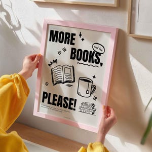 Stampa per club del libro, poster per amanti dei libri, poster di lettura alla moda, decorazione da parete per amanti dei libri, poster di libri carino, regalo per amanti della lettura, idea regalo per lettori