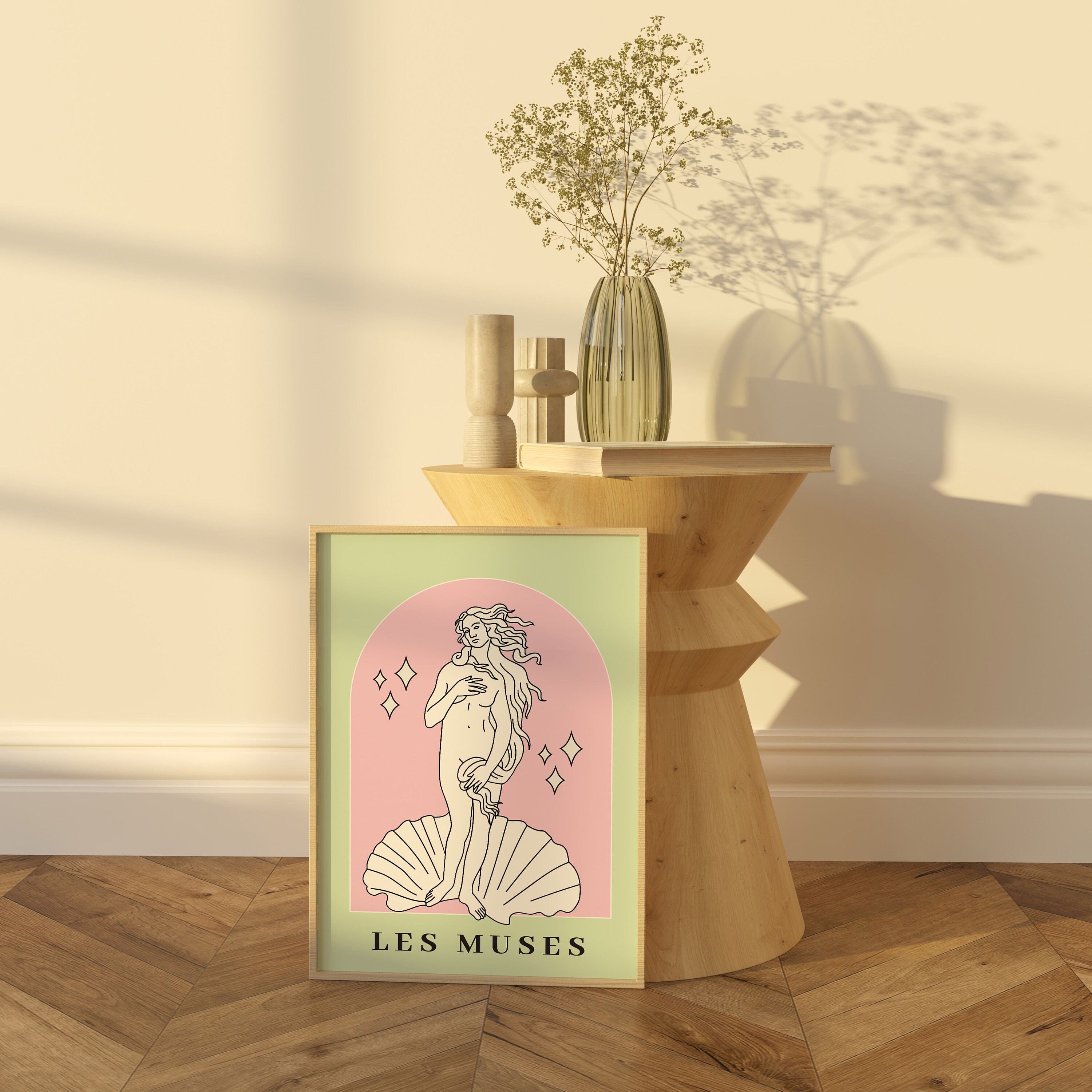 Birth of Venus Print, Minimalist Line Art, Danish Pastel Decor - Etsy ...