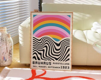 Bauhaus Exhibition Poster, Abstract Geometric Art Print