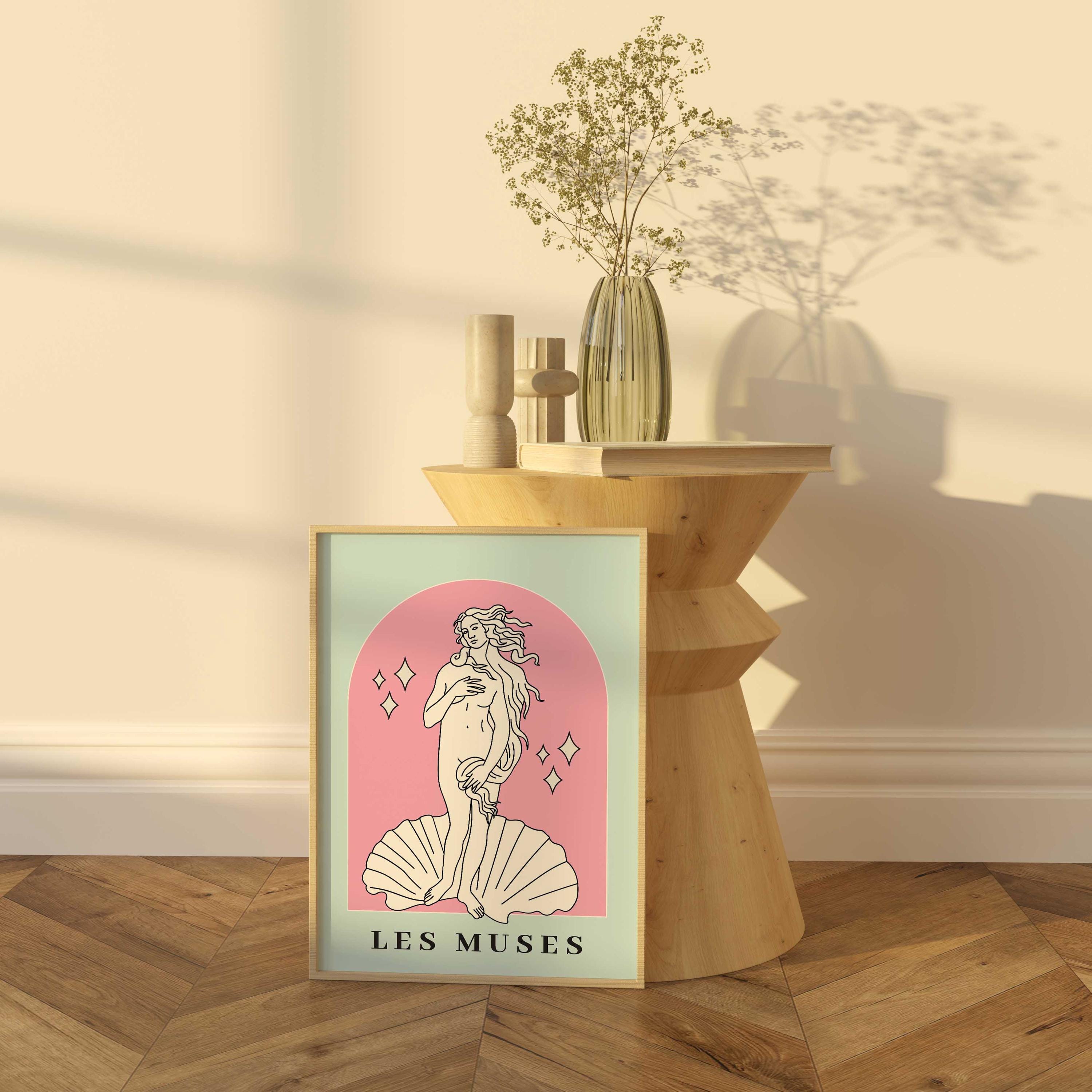 Birth of Venus Line Art Print, Danish Pastel Decor (digital Download ...
