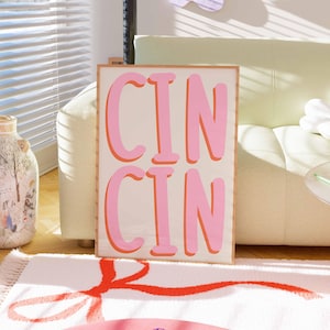 Cin Cin プリント ヴィンテージ ワイン ポスター レトロ カクテル ポスター バー カート 装飾 ポップ アート ポスター アルコール ポスター ワイン 愛好家 ギフト 新築祝い ギフト