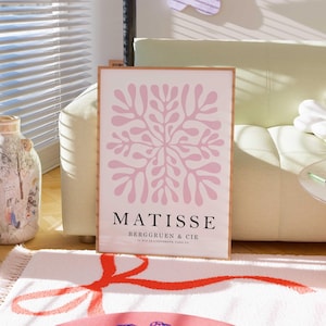Pink Matisse Cut-outs Living Room Decor Wall Art Pink Wall Art Trendy Dorm Room Decor Girls Wall Pink Decor Papiers Decoupes Gift For Her