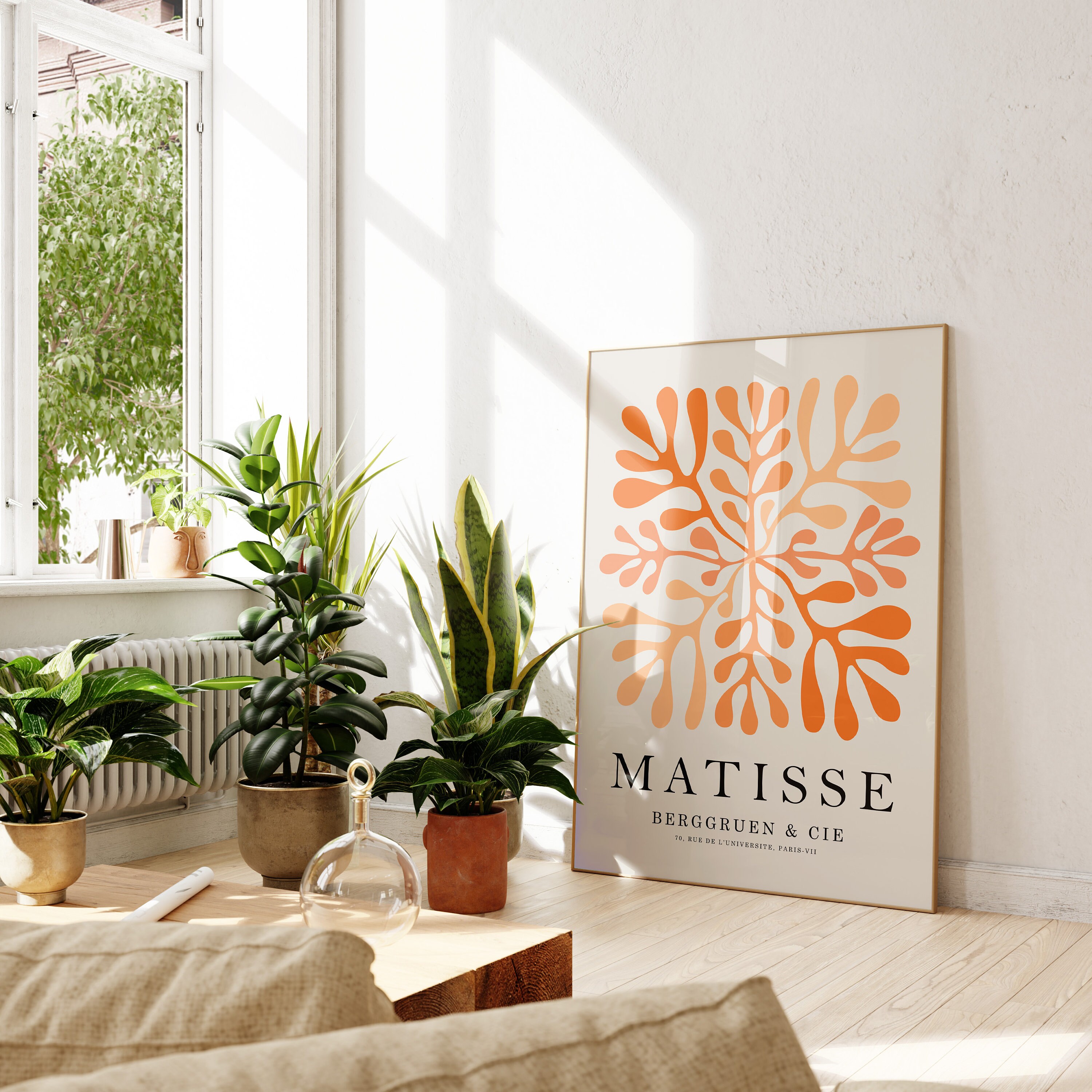 Matisse リーフデザイン 大判絵画　70×70cm Matisse リーフデザイン 大判絵画70×70cm