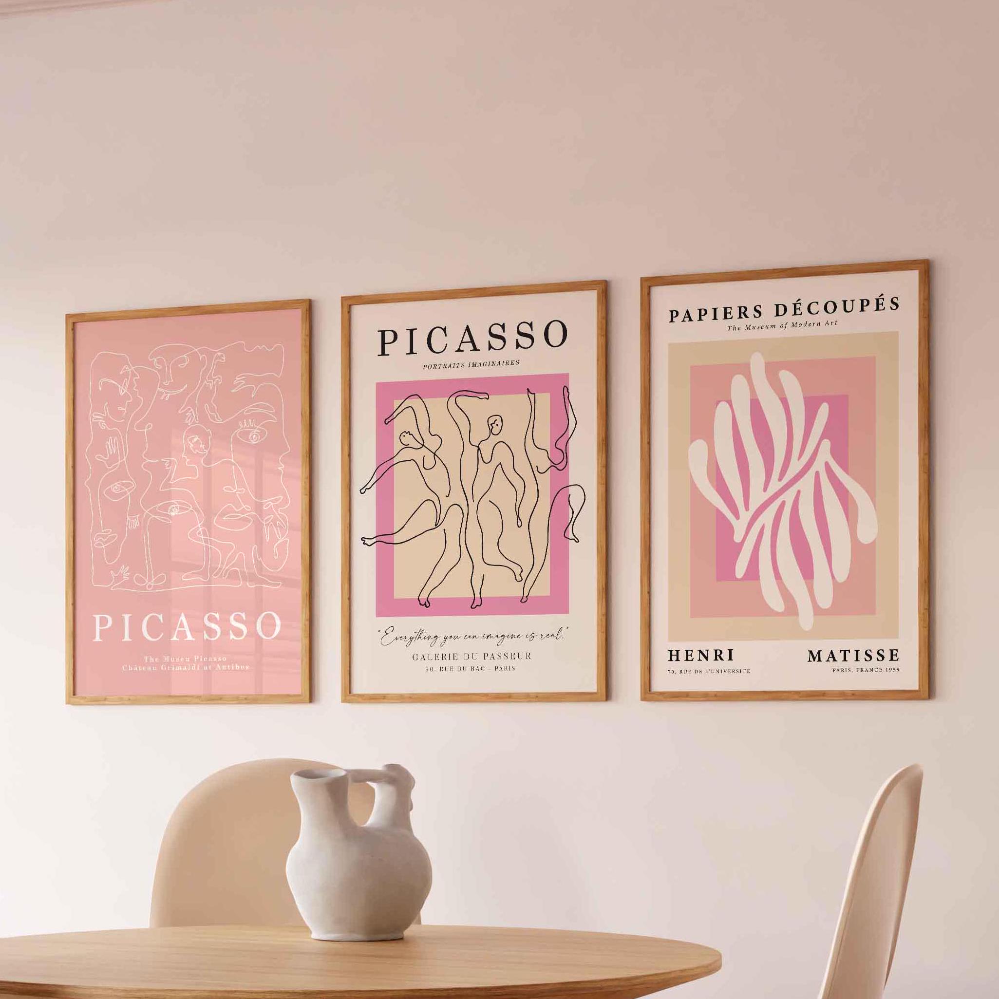 Matisse and Picasso Art Prints, Mid Century Modern Gallery Wall 