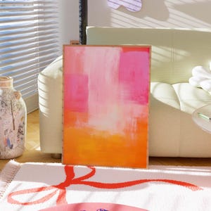Mark Rothko inspiriert Druck, moderne Wanddekoration, Minimalismus Malerei, abstrakte Farbverlaufskunst, orange Wandkunst, rosa Drucke, ästhetische Drucke
