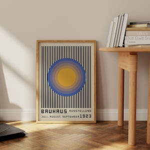 Bauhaus Poster Print, Bauhaus Large Exhibition Poster, Geometric Wall Art, Mid Century Modern, Bauhaus Decor, Minimalist Retro Wall Art